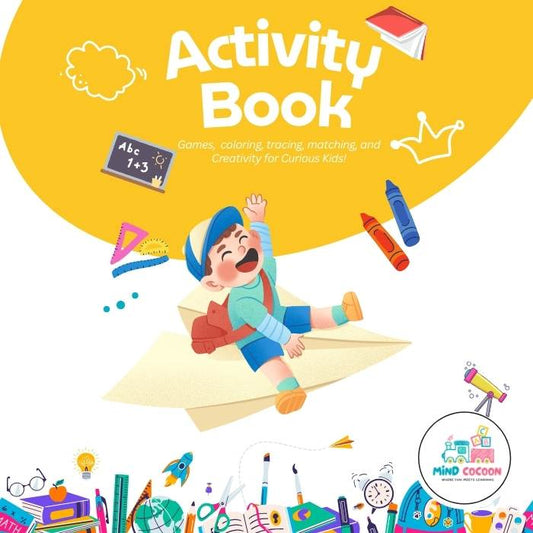 Toddler Activity Workbook – 96 Printable Educational Worksheets for Early Learning Fun.